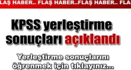 2012 KPSS Yerleştirme Sonuçları Açıklandı