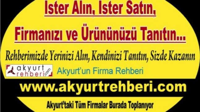 Akyurt Firma Rehberi İle Kazanın