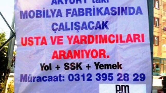 Mobilya Fabrikasına İşçi Alacak