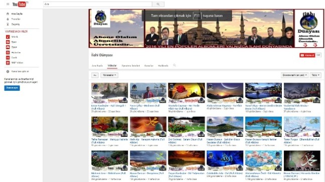 Youtube Kanalı İlahi Dünyası Açıldı