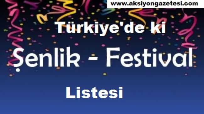 Türkiye Şenlik Festival Listesi
