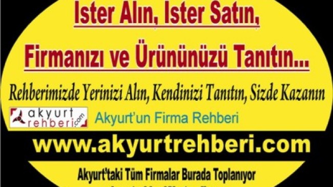 Akyurt Firma Rehberi İle Kazanın