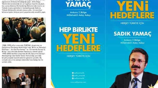 Sadık Yamaç Ak Parti den Ankara milletvekilliğine aday adayı