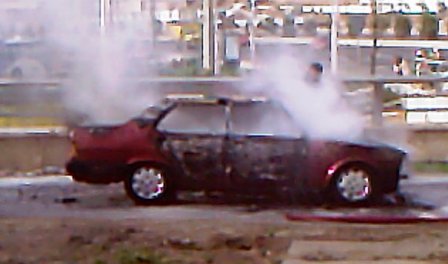 pursaklar araba yangini